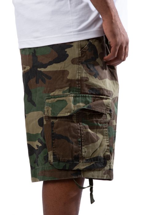 Vintage Camo Infantry Utility Shorts Woodland Camo