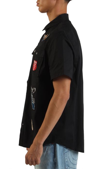 Workwear Patch Shirt  Black