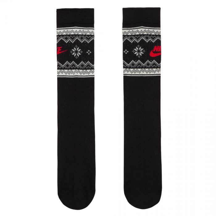 Fair Isle Crew Socks (1 Pair) Black