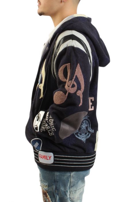 Orwell Letterman Jacket  Black/Grey