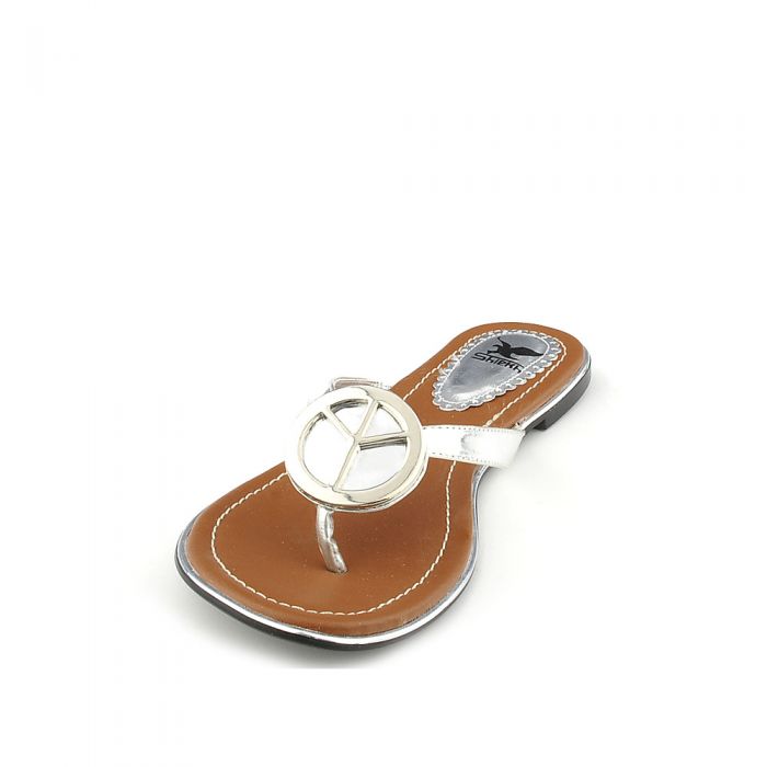 Florinda-10 Thong Flip Flop Sandal Silver Silver