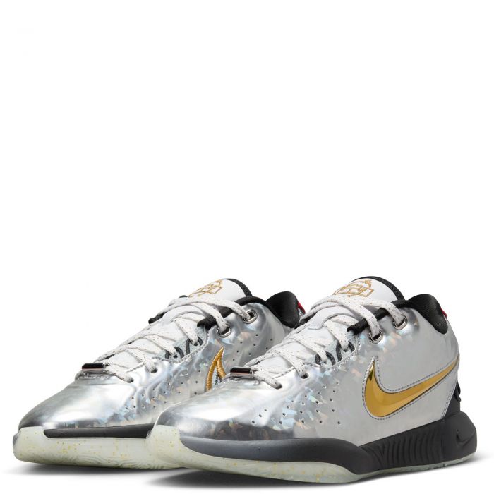 Grade School LeBron XXI SE Metallic Silver/Metallic Gold-Black