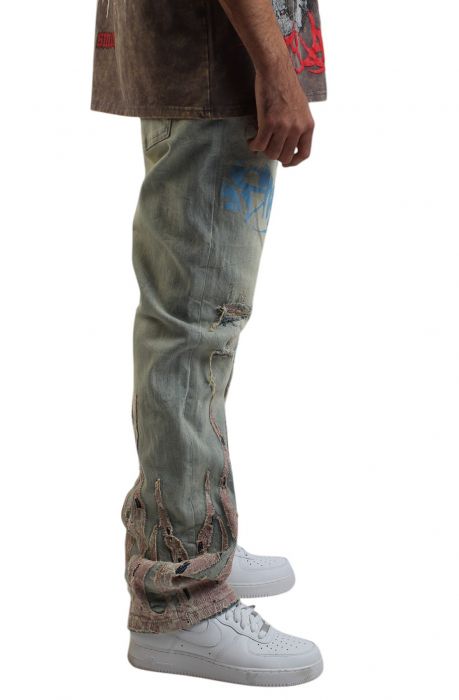 Dystopia Relaxed Denim Jeans Mechanical Blue