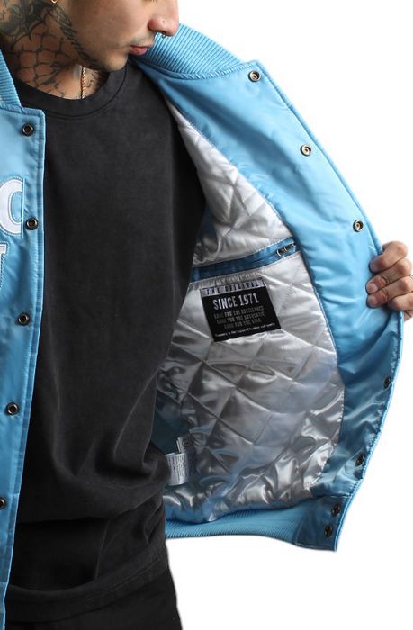 NFL Chicago Bulls Satin Varsity Jacket  Blue/White