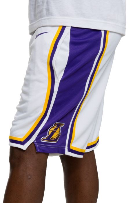 LOS ANGELES LAKERS SWINGMAN SHORTS WHITE/FIELD PURPLE