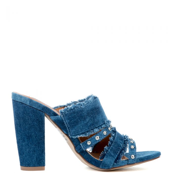Cape Robbin Women's Lisa-31 High Heel Denim Blue