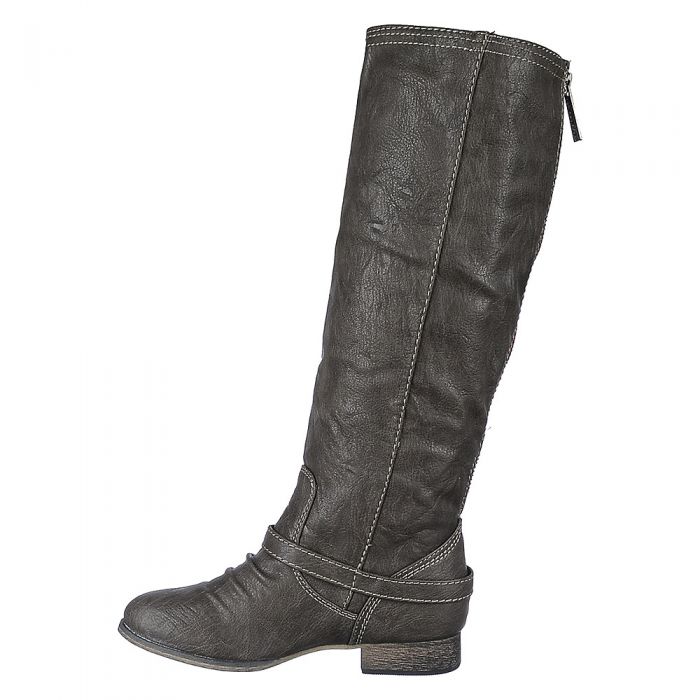 Knee-High Boot Outlaw-81 Taupe/red Taupe/red