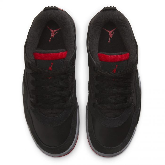 Grade-School Air Jordan 4 RM Black/Varsity Red-Wolf Grey-White