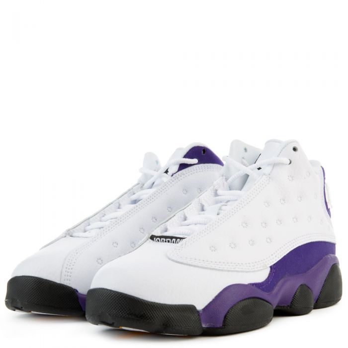 (PS) Air Jordan 13 Retro White/Black-Court Purple-University Gold