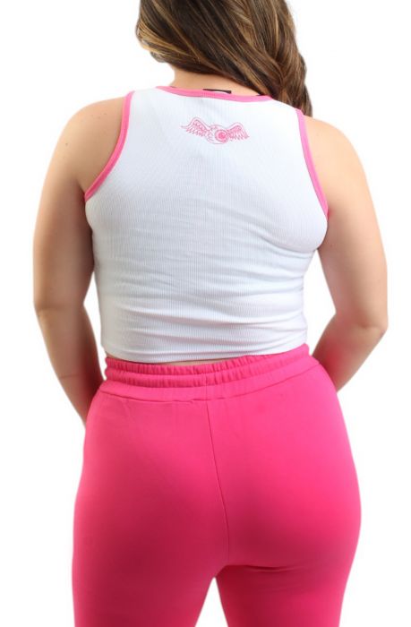 Baby Cropped Top White/Pink