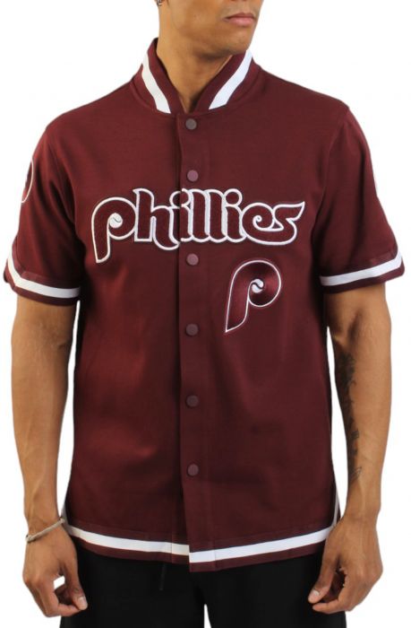 MLB Philadelphia Phillies Warm Up Jersey  Wine