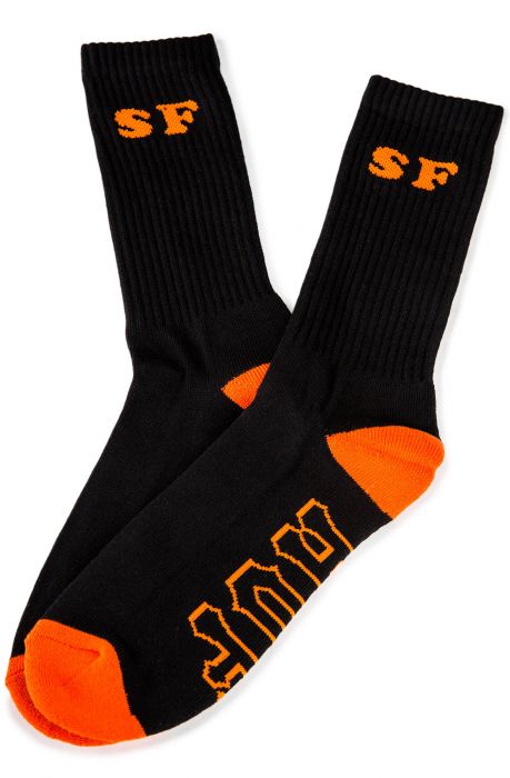 HUF The Cities Crew Socks in SK61031-BLK - Shiekh