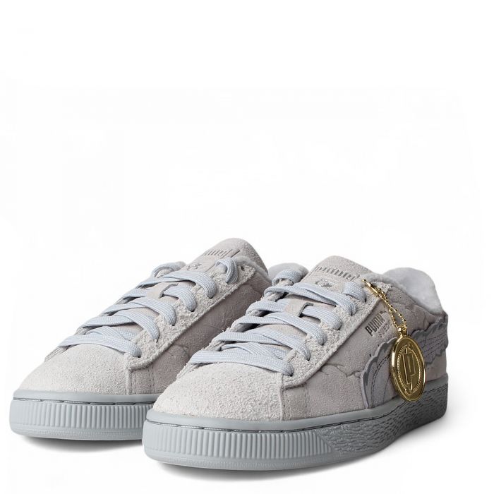 Grade School Puma x One Piece Jr Luffy Suede Sneaker  Feather Grey/Platinum Grey