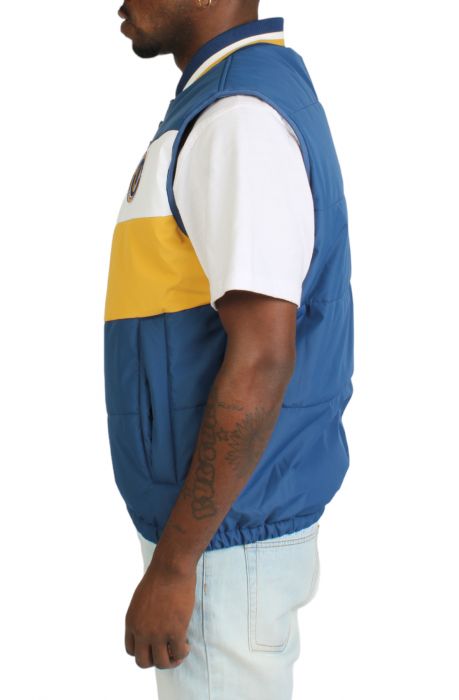 Chevron Puffer Vest  Estate Blue