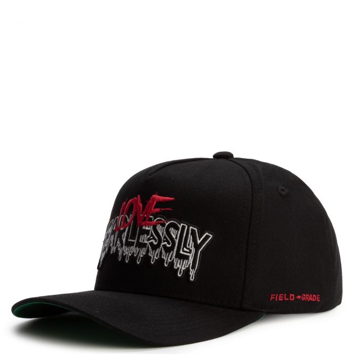 Love Fearlessly Twill Trucker Hat  Black
