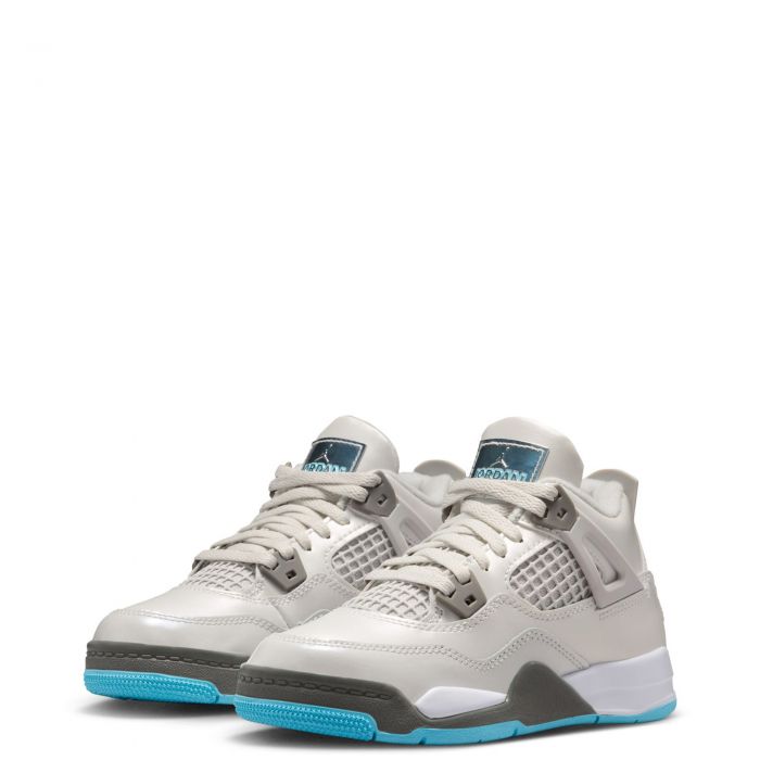 Pre-School Jordan 4 Retro 'Blue Chill' Photon Dust/Blue Chill-Flat Pewter-White
