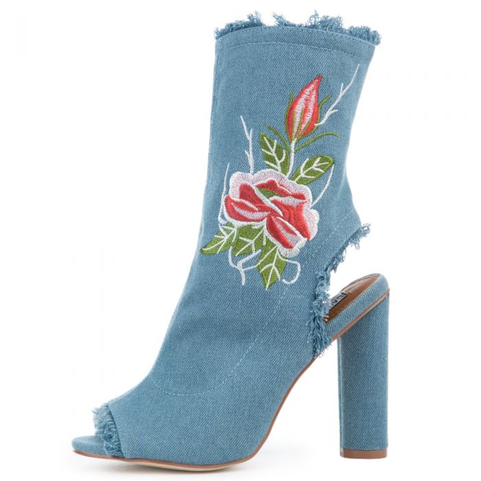Women's Connie-53 Blue Booties Denim