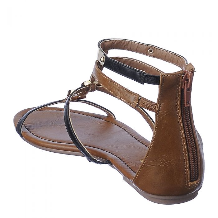 BAMBOO Pable-01 Flat Sandal JPM PABLE-01/BLKCRP - Shiekh