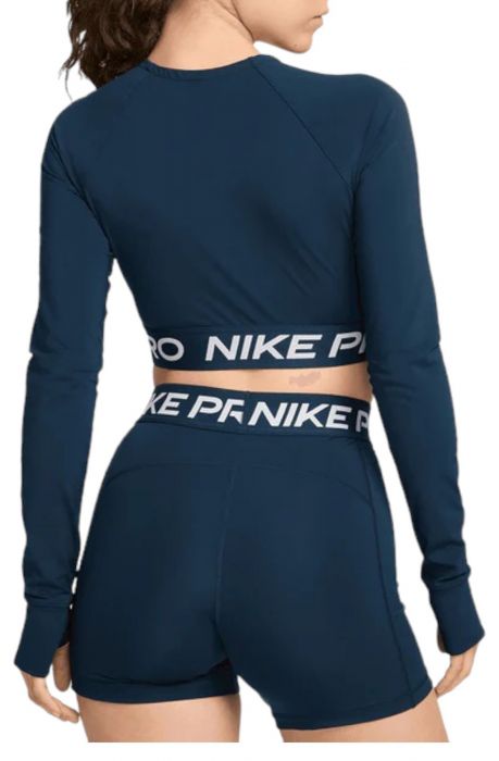 Pro Dri-FIT Cropped Long-Sleeve Top Armory Navy/White