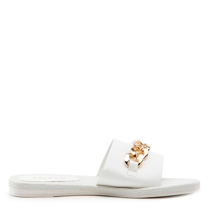 Athena-15 Flat Sandals White