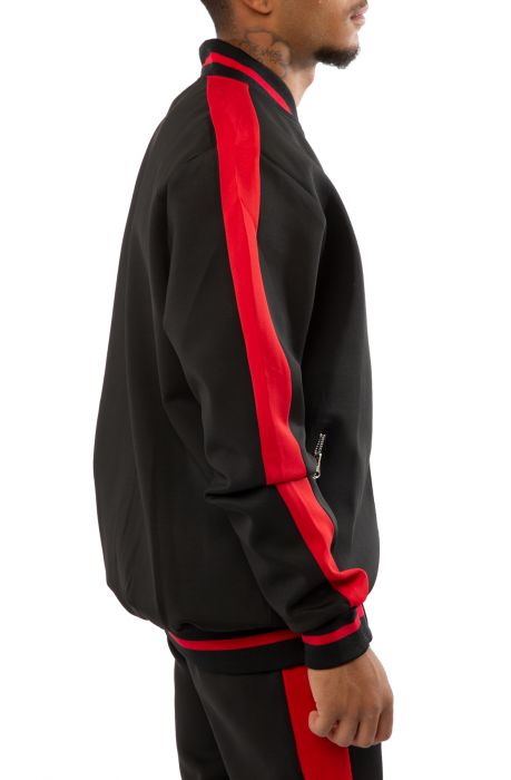 Heavy Set Track Jacket Black/Red