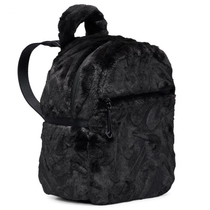 Faux Fur Mini Backpack (6L) Black