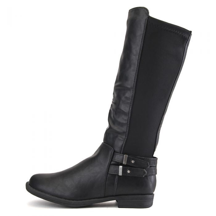 Kids Leather Boot Montesori-03K Black