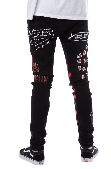 Detention Tag Graffiti Jeans Black