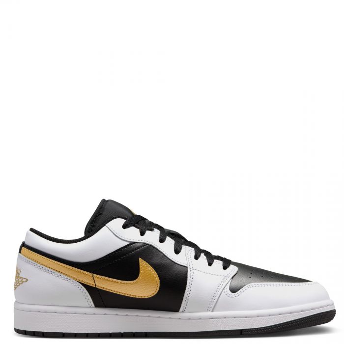 Air Jordan 1 Low White/Metallic Gold-Black