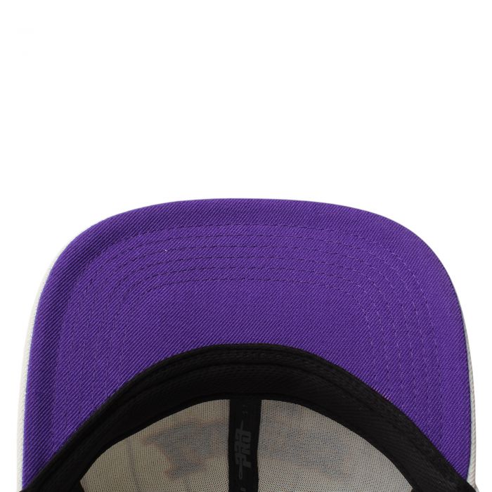 LA Lakers Pinstripe Snapback Eggshell