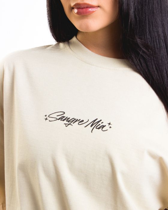 Hecho con amor t-shirt  Cream