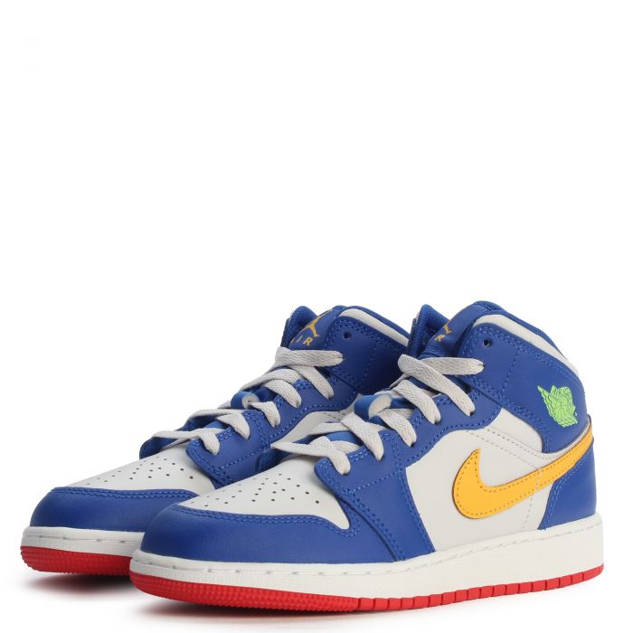 Grade-School Air Jordan 1 Mid  Racer Blue/Speed Red