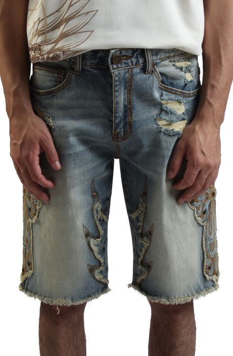 Western Jean Shorts Lucca Blue
