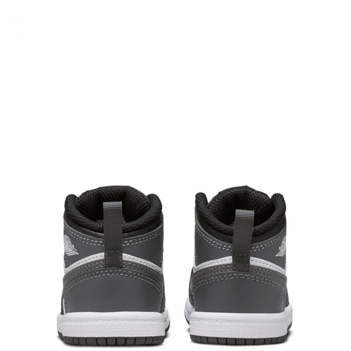 Toddler Jordan 1 Mid Black/Iron Grey-White