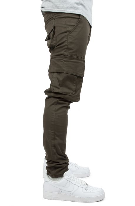 Treyton Cargo Utility Pants Dark Cargo Olive