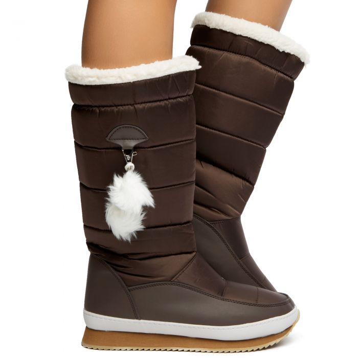 Snowy-01 Snow Boots Brown