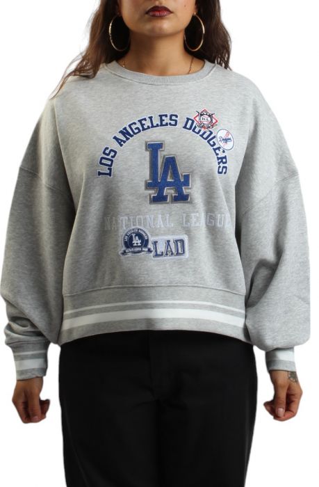 Los Angeles Dodger Area Code Crewneck  Grey
