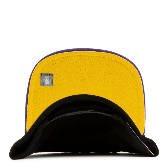 Los Angeles Lakers Pinned Snake Skin Snapback Hat Black