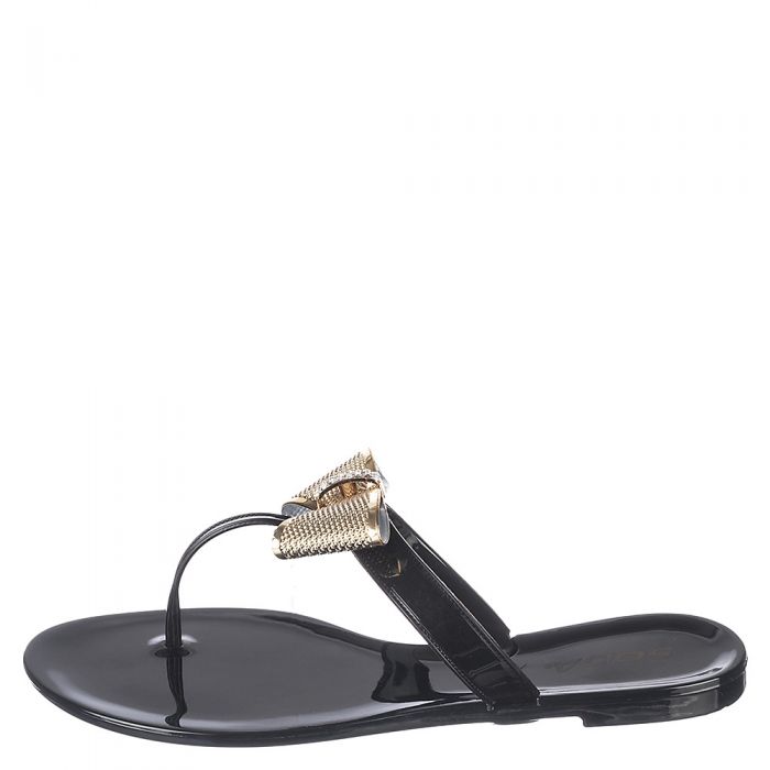 Glade Thong Sandals Black/Gold
