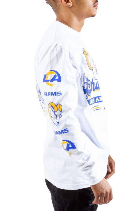 JH DESIGN LA Rams Championship Long Sleeve Tee RMS8L3SBA2-WHT - Shiekh