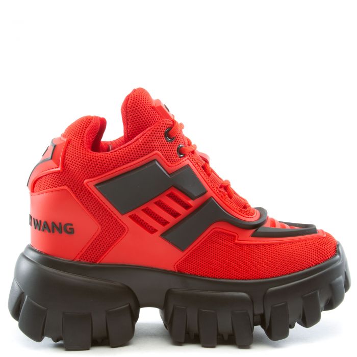 Damson-07 Platform Sneaker Red Pu