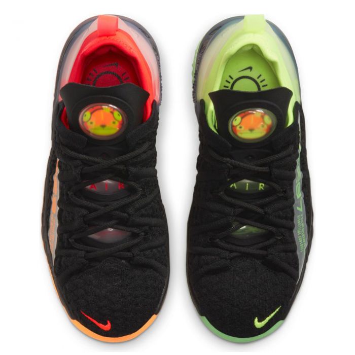 (GS) LeBron 18 Black/Bright Crimson-Total Orange-Volt