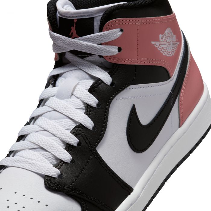 Air Jordan 1 Mid White/Black-Rust Pink