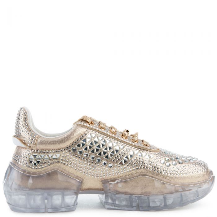 FOREVER LINK INTERNATIONAL Crystal-6 Lace Sneakers CRYSTAL-6-CHAMPGN ...