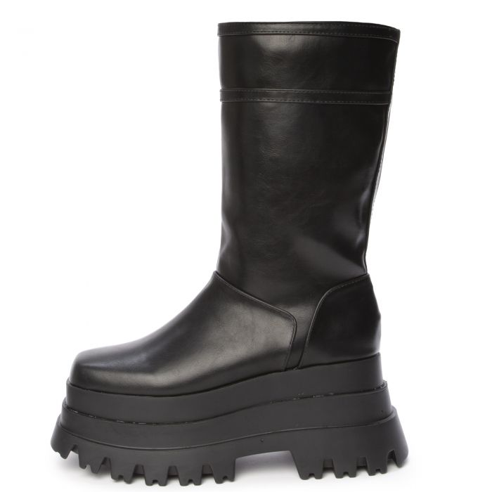 Sky High Black Platform Boot Black