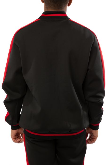 Heavy Set Track Jacket Black/Red