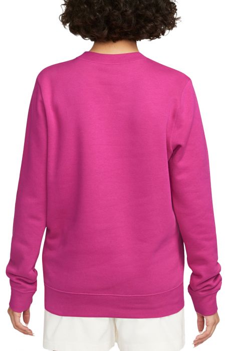 Club Fleece Crew-Neck Sweatshirt Fireberry/White