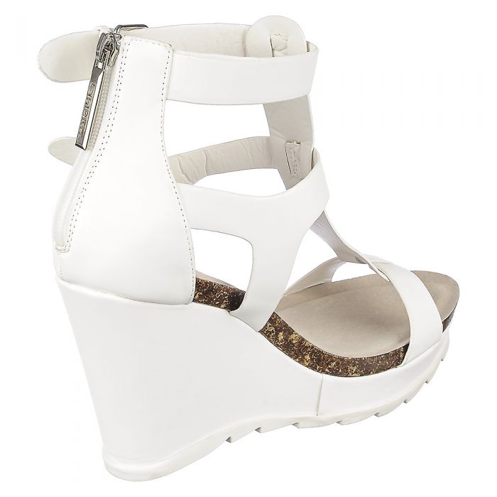 SHIEKH Women's Wedge15 High Heel Wedge Shoe WEDGE15/WHITE Shiekh