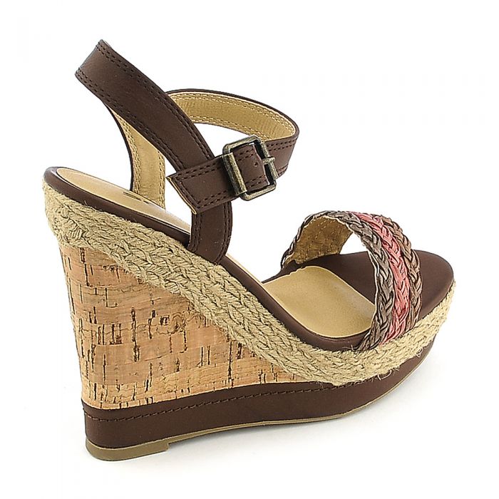 Reedy-S Wedge Sandal Brown