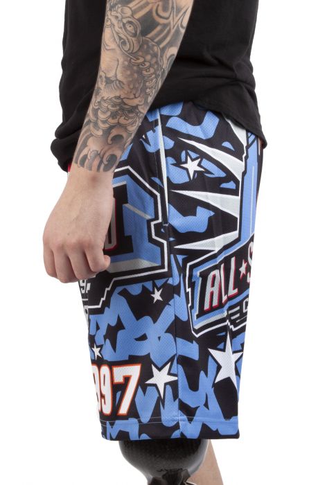 Men's Mitchell & Ness Black Oakland Raiders Jumbotron 2.0 Sublimated Shorts